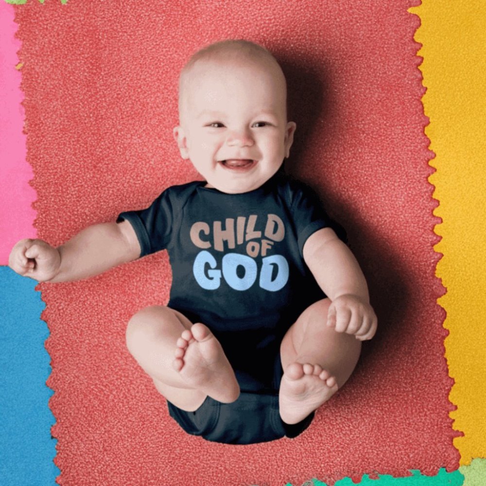 Navy Blue Child of God Onesie